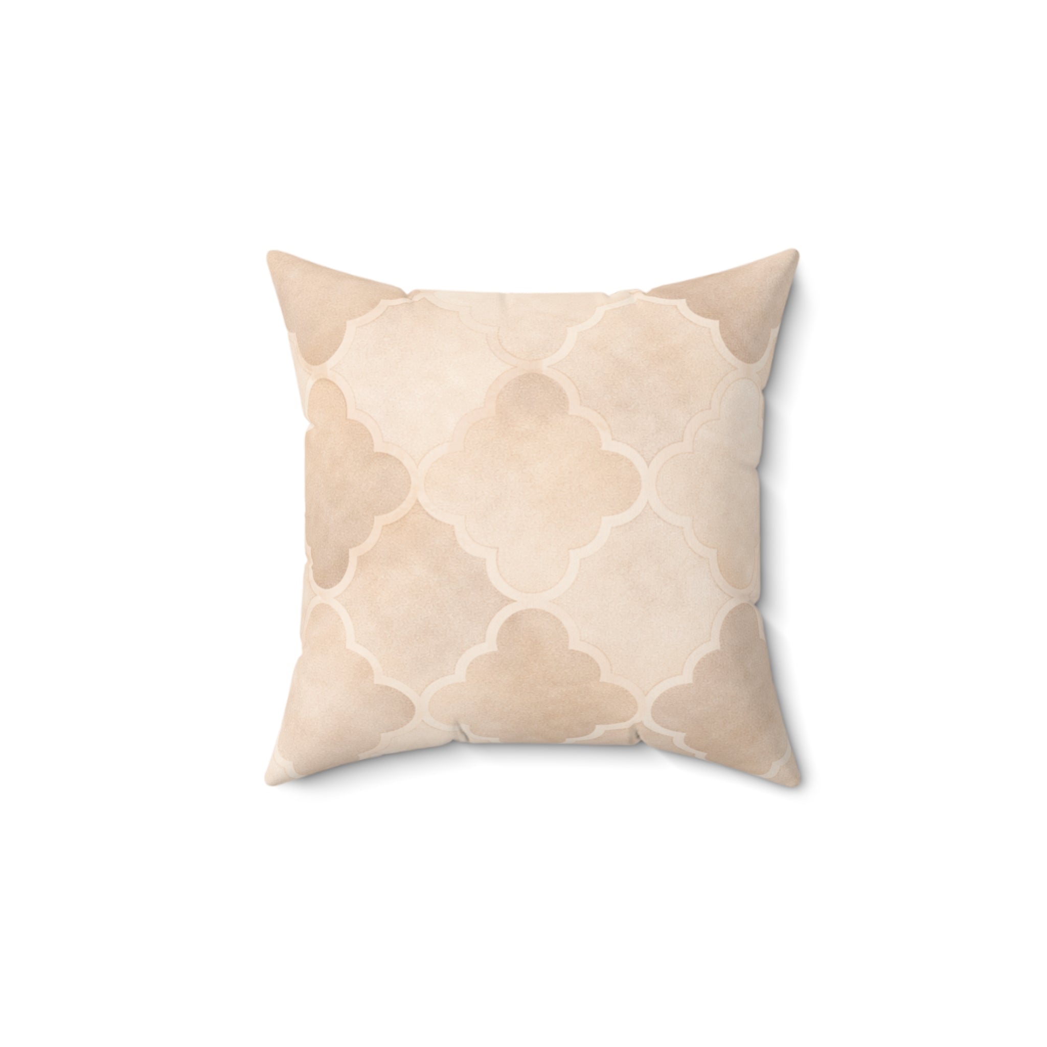 Quatrefoil Dreams - Faux Suede Square Pillow — Luxurious Soft Decorative Throw Pillow