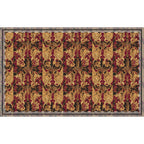 Elegant Floral Patterned Throw Blanket - Luxurious Combed Cotton Fabric
