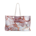 Pink/Gold Marble Weekender Bag