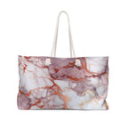 Pink/Gold Marble Weekender Bag