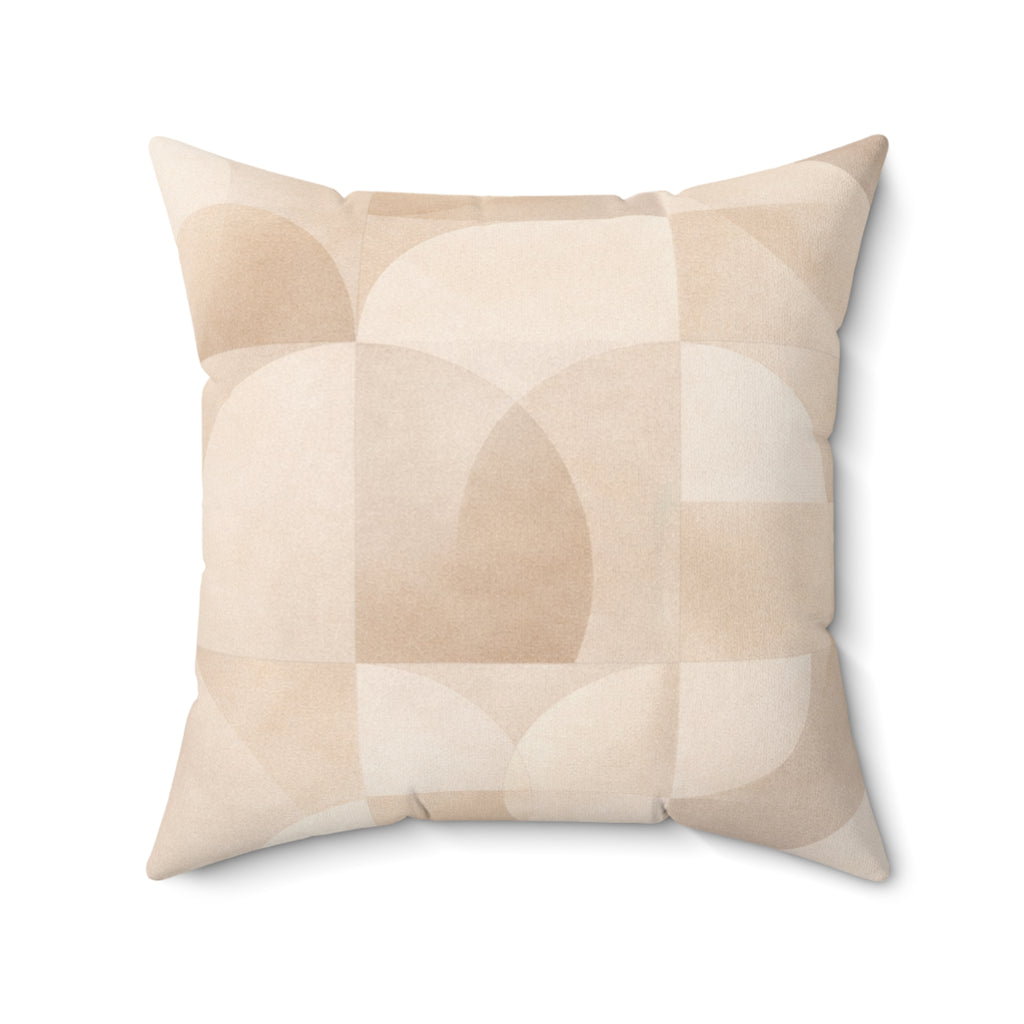 Geometric Pleasure - Faux Suede Square Pillow — Luxurious Soft Decorative Throw Pillow