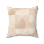 Geometric Pleasure - Faux Suede Square Pillow — Luxurious Soft Decorative Throw Pillow