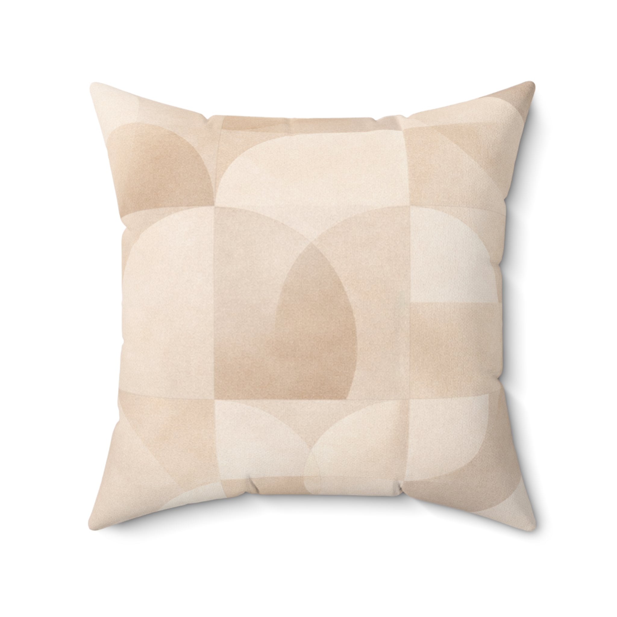 Geometric Pleasure - Faux Suede Square Pillow — Luxurious Soft Decorative Throw Pillow