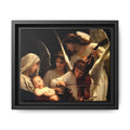Framed Matte Canvas Print — Angels with Child Classic Religious Wall Art