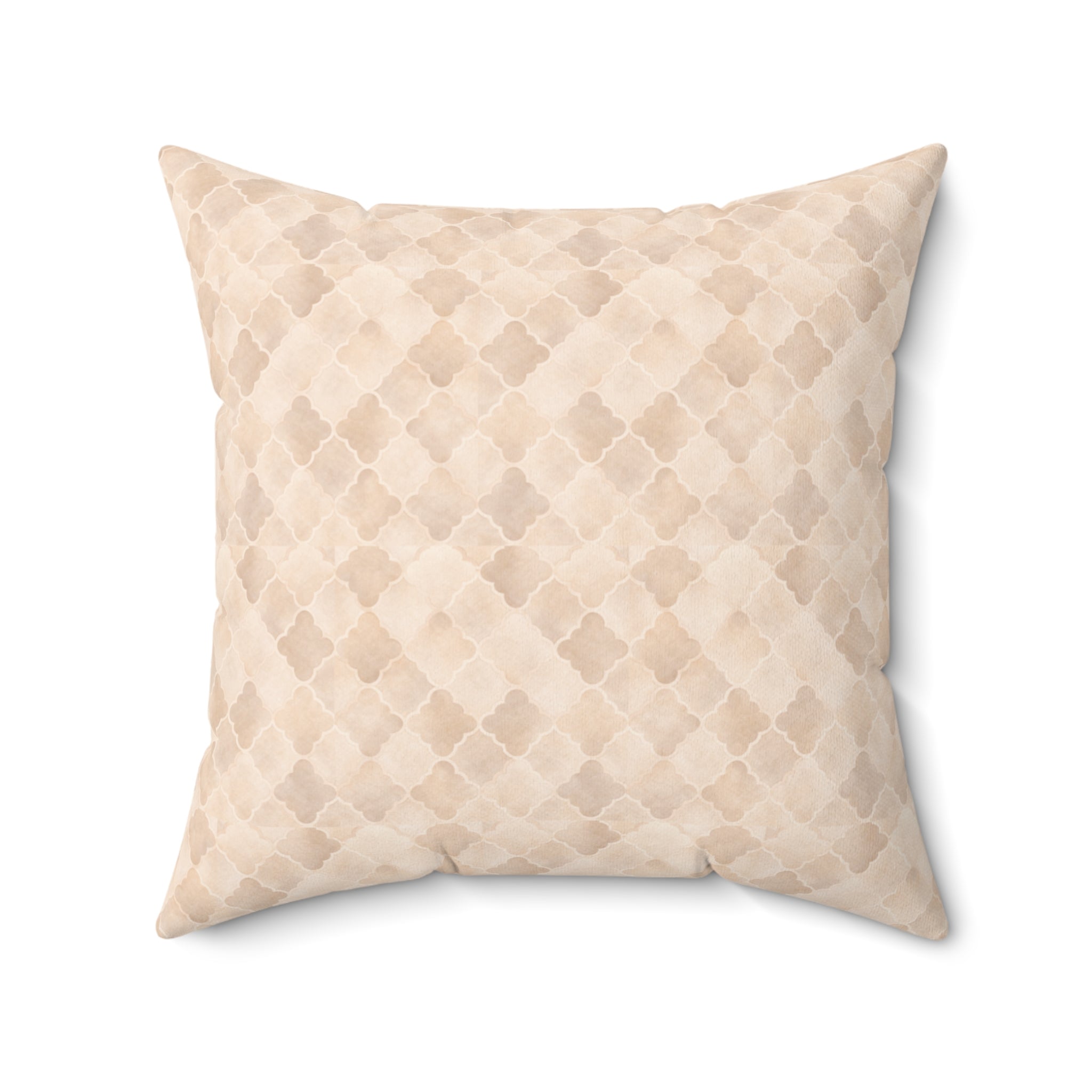 Quatrefoil Dreams Mini - Faux Suede Square Pillow — Luxurious Soft Decorative Throw Pillow