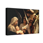 Angelic Nativity Canvas Wall Art — Madonna with Angels Stretched Canvas - Angelic Bliss Collection