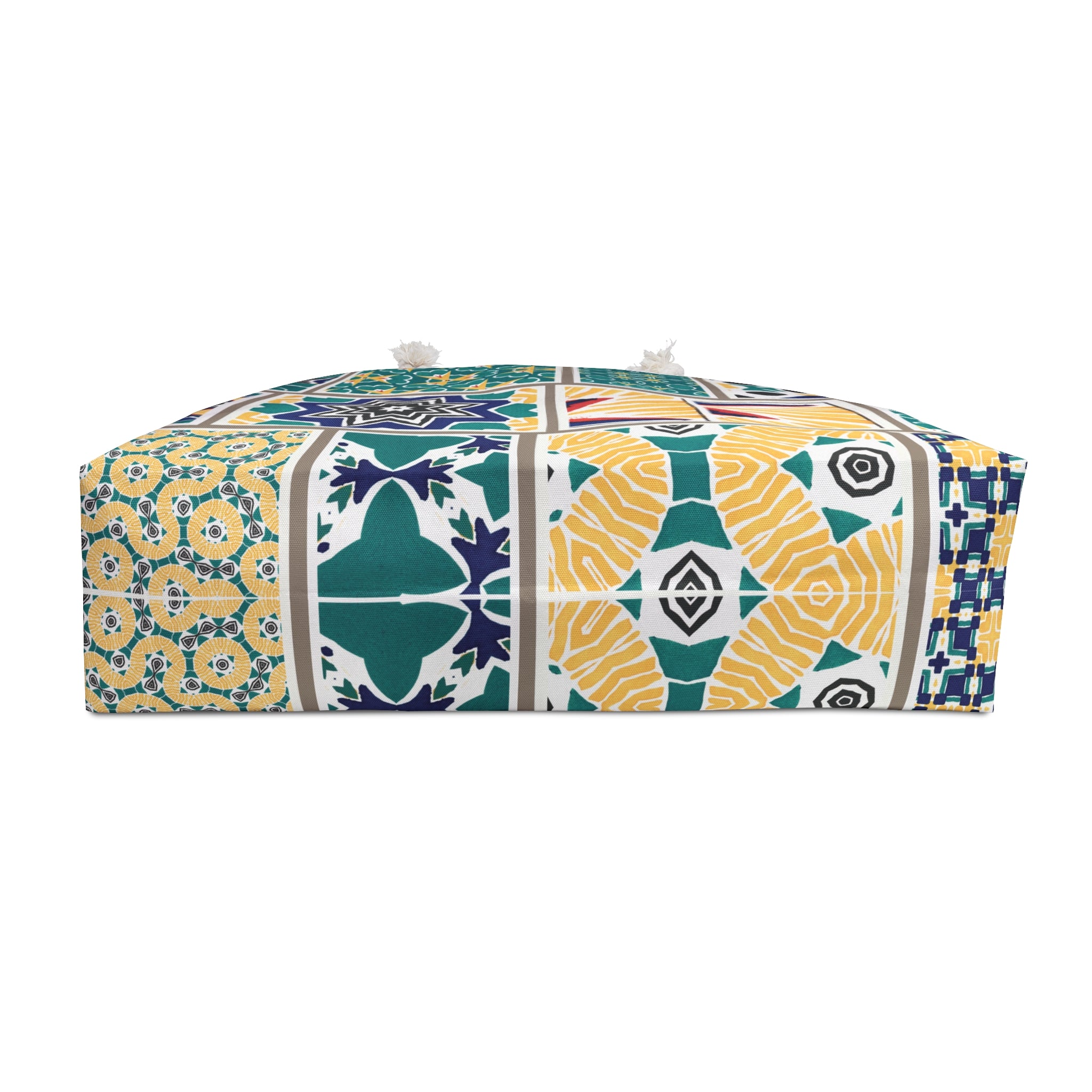 Blue-Teal Beauty Weekender Bag