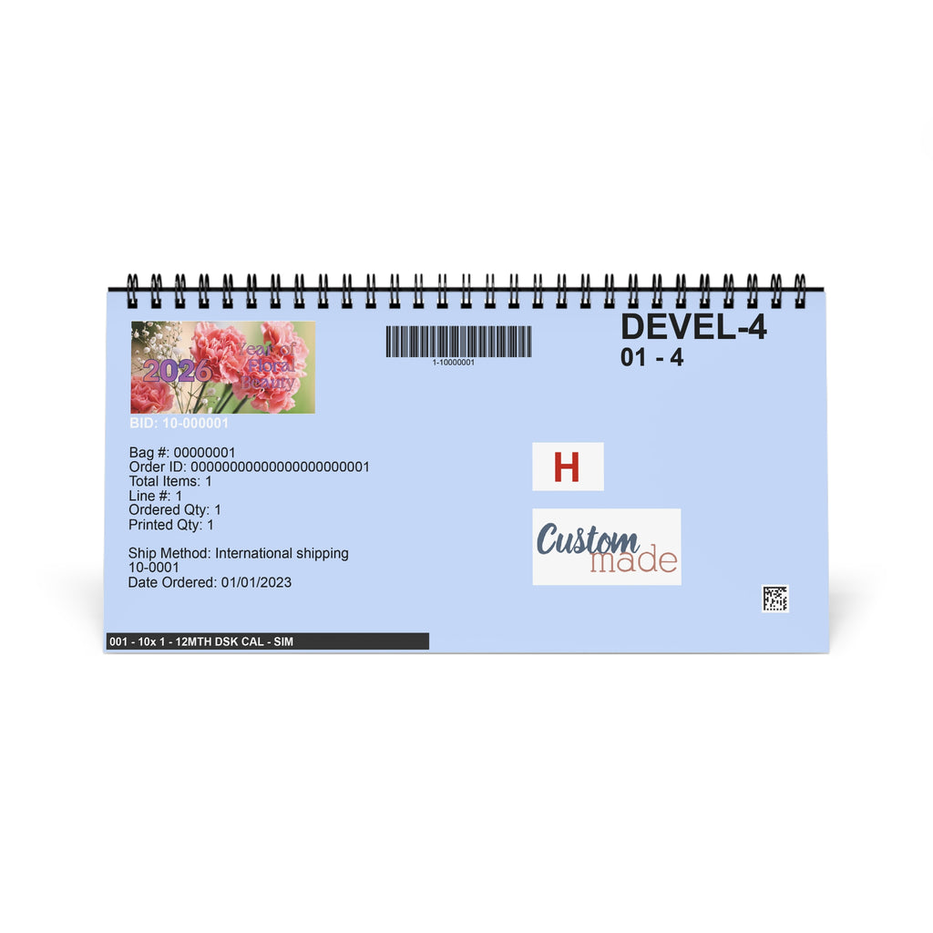 2026 Year of Floral Beauty Desktop Calendar — Spiral-Bound Desk Planner