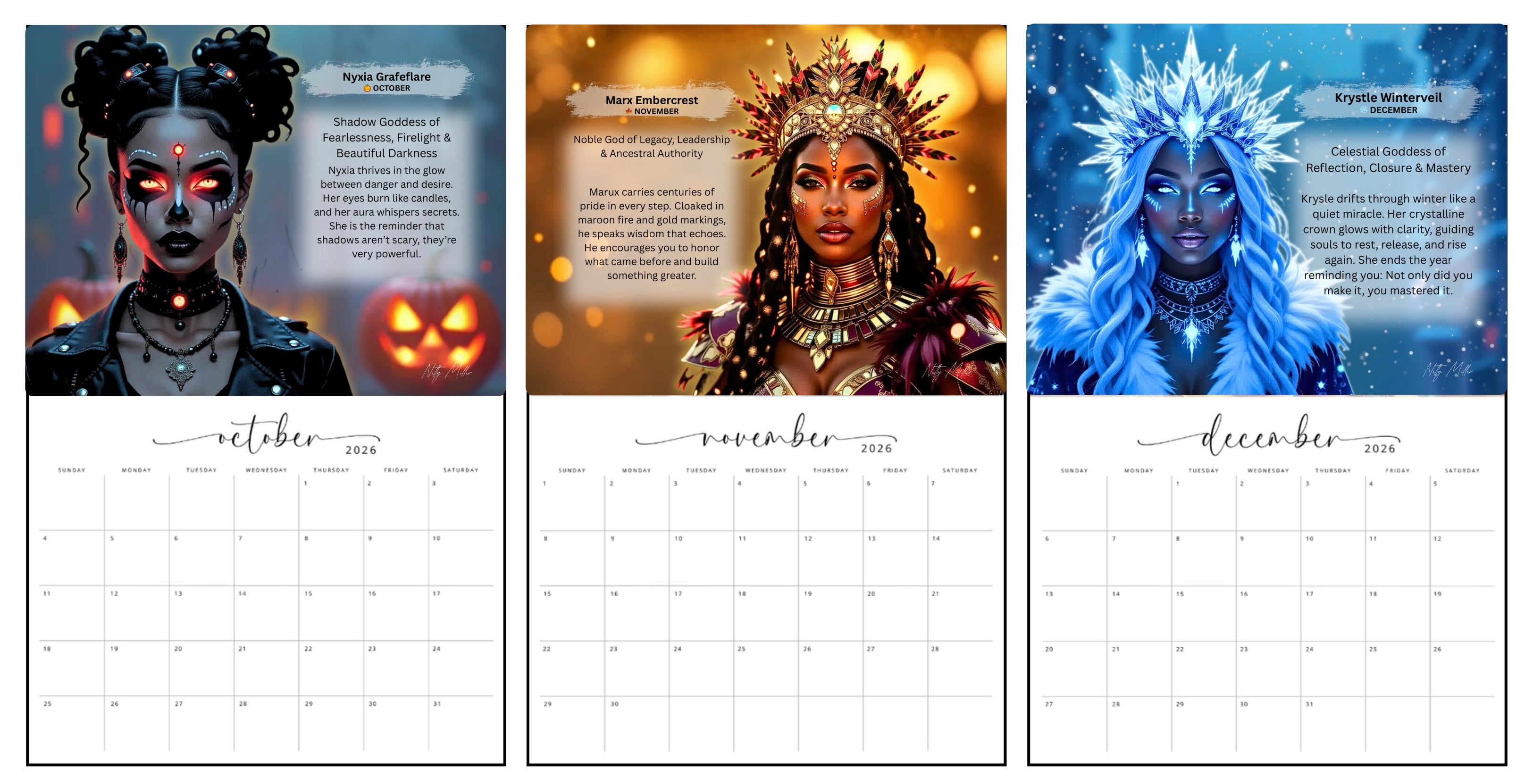 Hidden Protectors - Single Sided Letter Size Wall Calendars 2026 (US & CA)